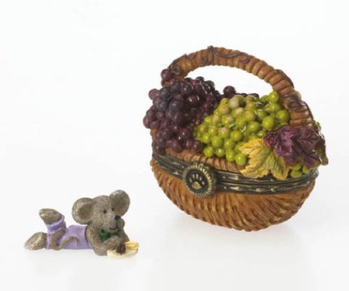 Boyds Bears Resin CONCORDE'S GRAPE BASKET 4026247 Treasure Box New
