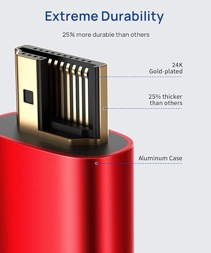 Image of HDMI Extension Cable 4K 60Hz High Speed HDMI Extender Cord Male to Female Connector (HDR HDCP 2.2), Compatible with Roku TV Streaming Stick, Bluray Player, HDTV, Laptop, PC - (1.5meter) Red