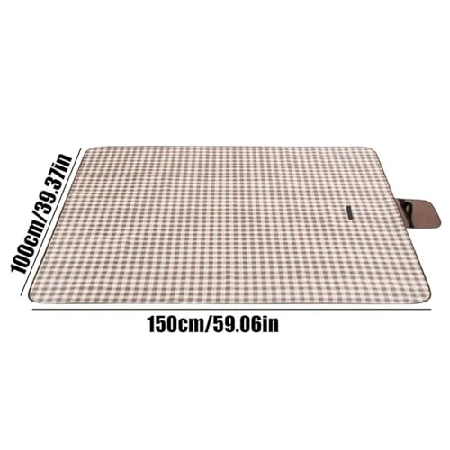 Manta de picnic compacta de 1x1.5m, estera de camping impermeable para suelo húmedo 4