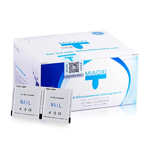 Embalagem de 100 almofadas para remover verniz de unhas, toalhitas de limpeza de gel de unhas, embrulhadas individualmente, adequadas para mulheres em movimento, almofadas para remover esmalte de