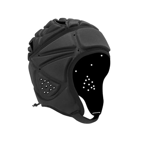 1 Pack Guardian Caps Football for Youth, Adjustable Flag Football Helmet, Lightweight F7 Football Helmet, EVA Special Needs Helmet, Soft Helmet for Flag Football, Breathable Scrum Cap (L Black)