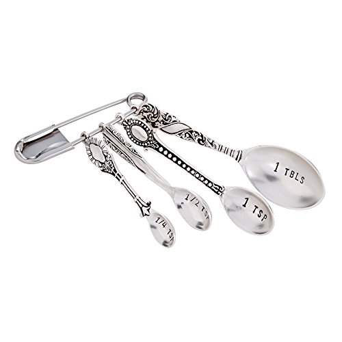 Mud Pie Circa Measuring Spoon Set, Silver