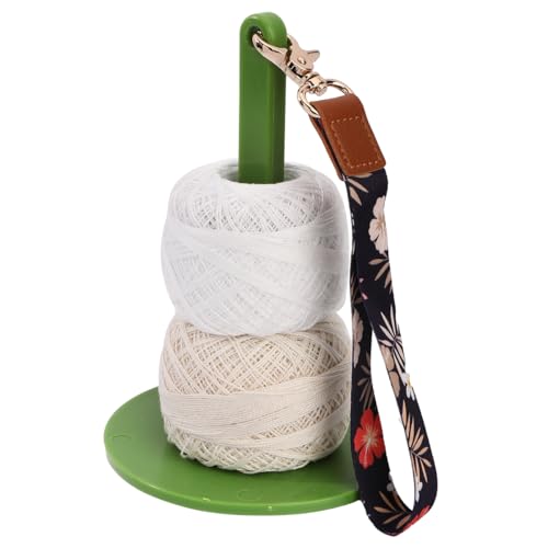 Image of Dasonwin Portable Yarn Holder,Travel Yarn Holder,Wrist Yarn Holder for Crocheting, Green Plastic Yarn Holder,Knitting Supplies Gift for Craft Lovers. (Green)