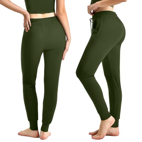Image of CADITEX Womens Joggers with Pockets,Stretch Active Drawstring Sweatpants Women for Travel Workout Running