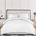 Produktbild 3 Stück Bettbezug Set - Bettbezug plus 2 Kissenbezüge, Luxus Soft Hotel Qualität Falten, verblassen und Flecken resistent - von Utopia Bedding (Bettbezug 230x220 cm 2 Kissenbezug 50x75 cm, weiß)