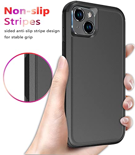 Diverbox Designed For Iphone 14 Plus Case With Screen Protector Camera Lens Cover Heavy Duty Shockproof Shock-Resistant Cases For Apple Iphone 14 Plus Phone 6.7 Inch (Black) #TOP4