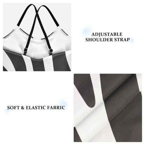 Zebra Black White Stripes Girls One Piece Swimsuit Beach Swimwear 208618493