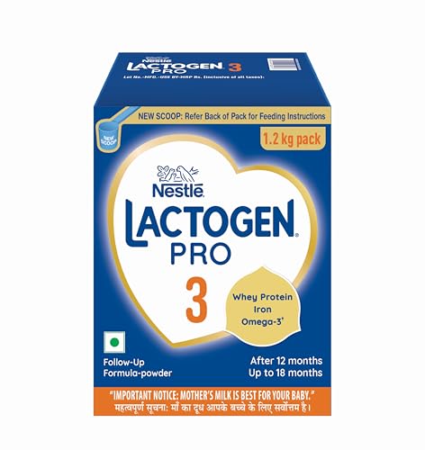Image of Lactogen Pro 3, Follow-Up Formula with Iron, Whey Protein and Omega 3, After 12 Months Up to 18 Months, Bag-in-Box Pack, 1.2 kg (3 Units*400g)