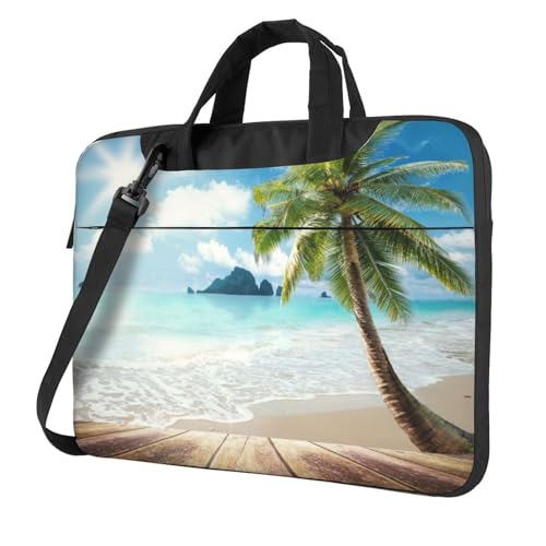 Sac pour ordinateur portable antichoc et antistatique motif plage