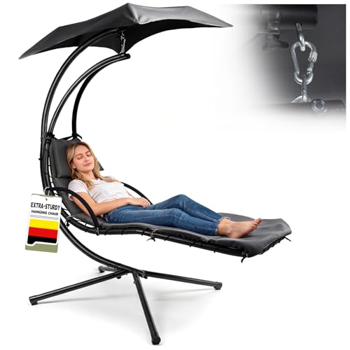 Huracan Hamac avec support, parasol flottant, chaise longue suspendue, chaise longue d'extérieur...