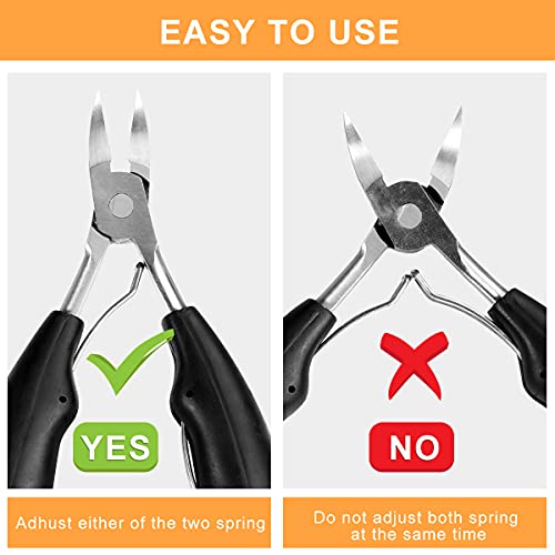 Futurekart Cuticle Cutter Cuticle Nipper Nail Clipper for Ingrown/Thick Toenails - Black - Image 3