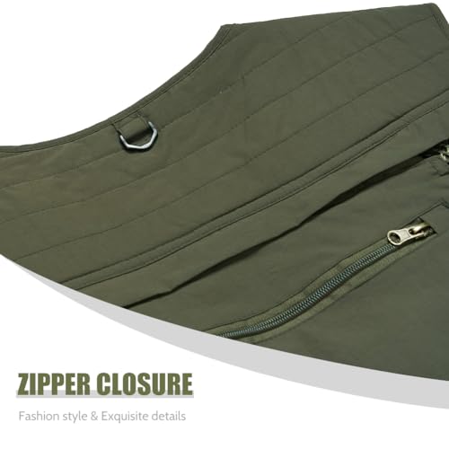 Image of TOLOER Men's Summer Fishing Vest Multi Pockets Casual Vests Waterproof Quick Dry Outdoor Mountain Photography