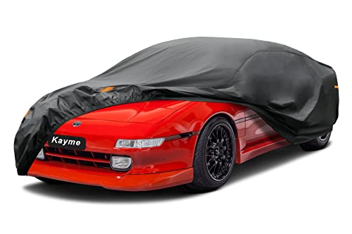 Image of Kayme 7 Layers Coupe Car Cover Custom Fit Toyota MR2 (1984-2007) Waterproof All Weather for Automobiles, Full Exterior Covers Sun Rain Protection UV Protection.