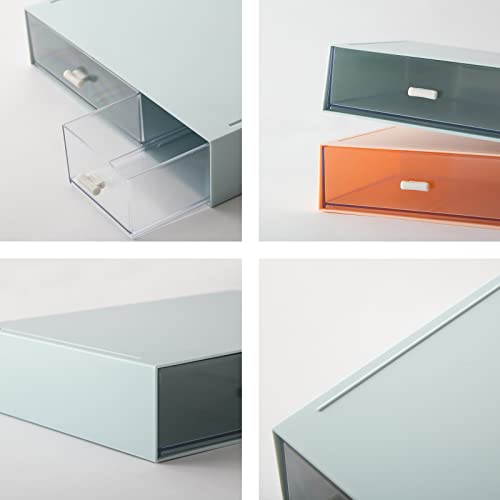 Milulugo Desk Organizer With 6 Drawers, Makeup Organizer, Plastic Makeup Storage, Cosmetic Storage Organizer, Desk Storage Box, Bathroom Organization Boxes, Desktop Storage Box(Blue) #TOP7