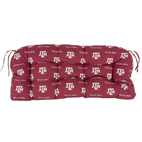 Image of College Covers Everything Comfy Texas A&M Aggies Indoor Outdoor Settee Loveseat Bench Cushions