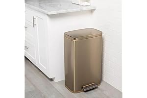 11.8 Gallon 45L Rectangular Step Trash Can (Gold)
