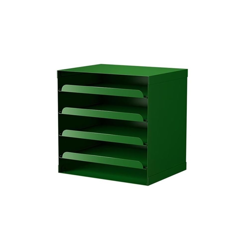 J9V4G6S3B5 Desktop File Rack Paper Organizer Storage for Workspace Organizers 5 Tier Letter Tray Desk File Organization(Green)