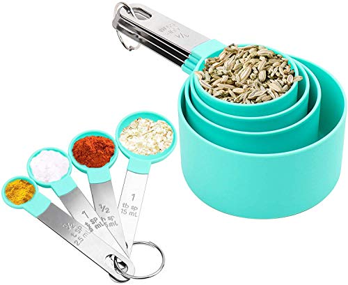 Lot de 8 tasses à mesurer empilables et cuillères à soupe Cover