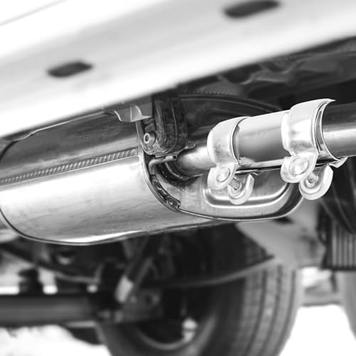 Auspuffschelle 45mm Edelstahl Doppelschelle Auspuffschelle Rohrverbinder, Universal Korrosionsbeständig Auspuffrohrklemme für Auspuffrohr mit 45 mm Durchmesser