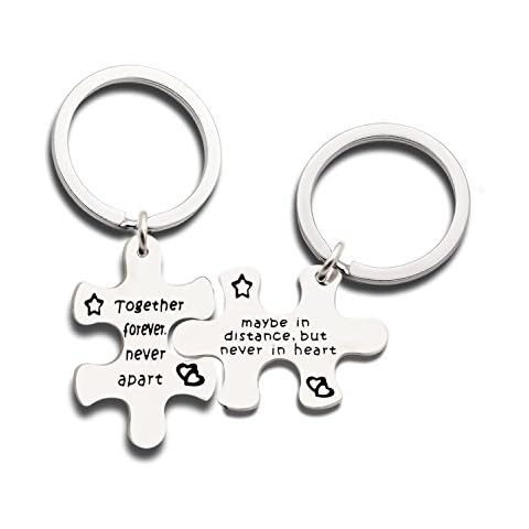 Couples Jewelry Accessories Silver Key Chains Rings Keychain Valentines Gifts for Husband Wife Boyfriend Girlfriend (1) Cover