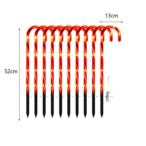Candy Canes Lights LED x10 extérieur étanche 8 modes pour chemin