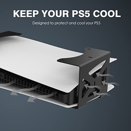 Image of Monzlteck Under Desk Holder for PS5 /PS5 Slim /Pro,Stealth Mount Compaitble with PlayStation 5 Disc & Digital Edition Console,Space Saving,DP-05