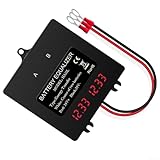 24V Intelligent Battery Balancer with Digital Display, 2x12V Battery Equalizer for Lead-Acid/Lithium/NiMH/LiFePO4, IP67 Waterproof Voltage Compensation Device for Cars, Boats, Motorcycles