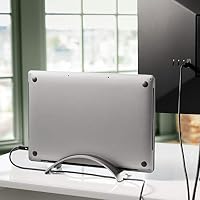 Twelve South BookArc for MacBook | Space-Saving Vertical Stand to Organize Work & Home Office for Apple MacBooks, *Now Compatible with M1 MacBooks* (Silver) – Ansicht 2