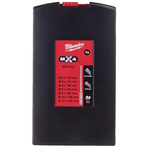 Milwaukee SDS-Plus - Juego de brocas para martillo perforador (7 piezas)