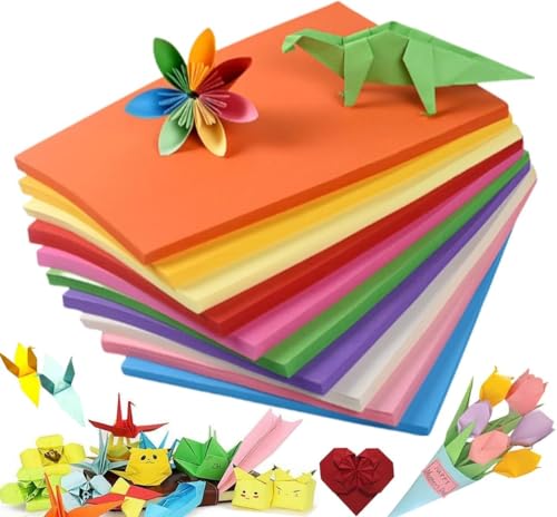 JOINUS A4 Colored Paper 100 Sheets 80 GSM Double-Sided Craft Paper for Origami Kids Arts & Crafts Scrapbooking DIY Projects and Professional Printer Use 10 Bright Assorted Colors Acid-Free