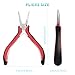 Neitsi Hair Extensions Pliers,1PCS 3 Holes Mini Microlinks Pliers,Hair Extensions Tools,Micro Links Opener and Removal Tool for Micro Nano Rings Beads Extensions or Feather Extensions,Red