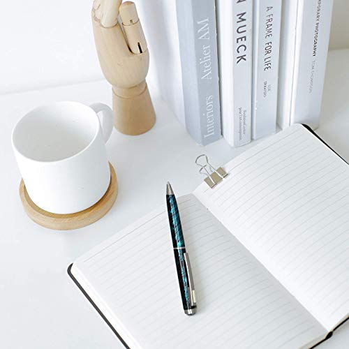 Image of Lanier 4G Ballpoint Pen - Shiny Chrome Ring & Parts with Medium Tip 0.7mm Cross Style Refill (with Accents - White or Black or Purple or Pink)