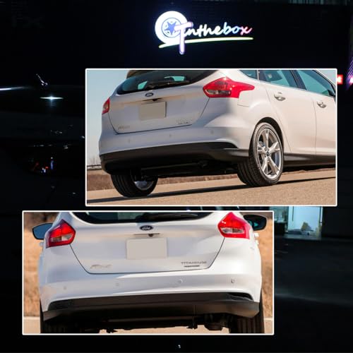 Image of Smoked Lens Rear Bumper Reflector Light Housings Assembly Compatible with 2015 2016 2017 2018 Ford Focus Hatchback