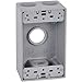 Master Electrician FSB75-4 Weatherproof 1 Gang Rectangular Outlet Box Four 3/4-Inch Holes