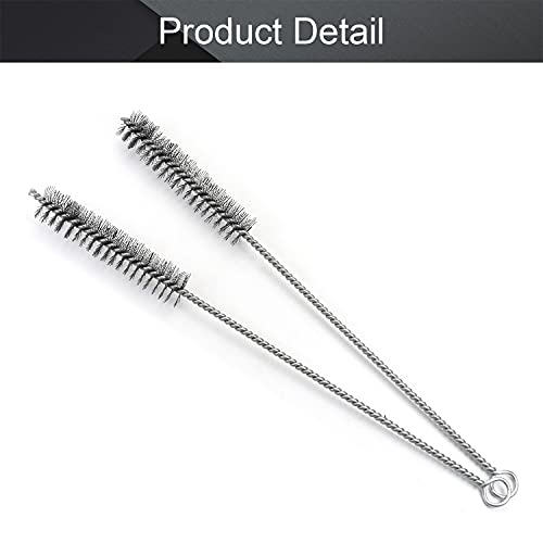Image of Utoolmart Steel Wire Cleaning Brush - Spiral Power Cleaner, 0.8 x 12 inch, 2-pack