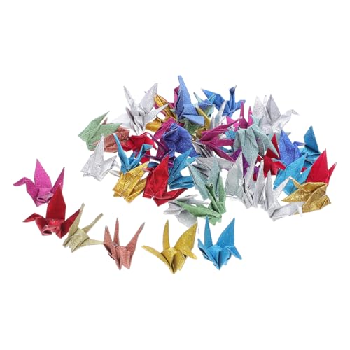Veemoon 50 Stück Glitzer Origami Kraniche
