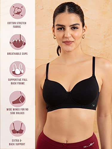 Image of NYKD Cotton Blend Women's T-Shirt Bra Pack of 2