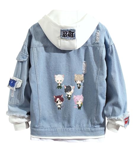 Anime Wind Breaker Denim Jacket Haruka Sakura Hoodie Jeans Sweatshirt Sweater Hooded Pullover