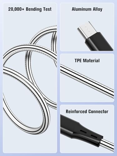 Bestwist USB A to Micro USB Cable, 3M [2-PACK] Micro USB Cables, TPE Android Fast Charging Data Sync for Smartphone, Laptop, Hard Drive, Microphone, Headphones, Game Console Controller, etc