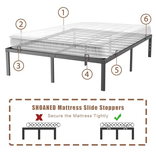 6 Stück Matratzenhalter für Bettrahmen rutschfeste Matratzendichtungen,Matratzenstopp für Metall-Bettgestell Einfache Boxspringbett Antirutschmatte,Matratzenstopper, Matratzenverbinder, Schwarz