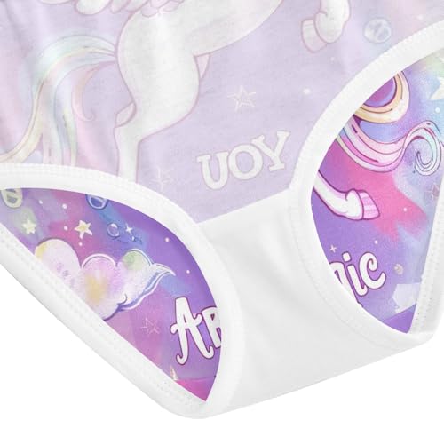 Cute Unicorn Underwear Toddler Girl, Cotton Underwear for Girls, 2T–8 Years4