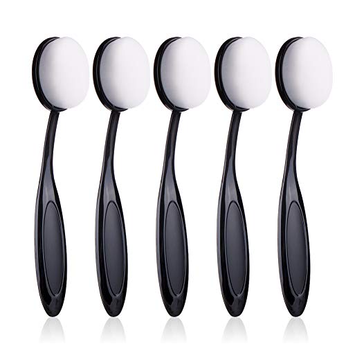 UNIMEIX 5 Pack Blending Brushes for Card Making Blending Tools for Drawing Blending Brush Blender（Size 3, 1.18\" Brush Head, Black）