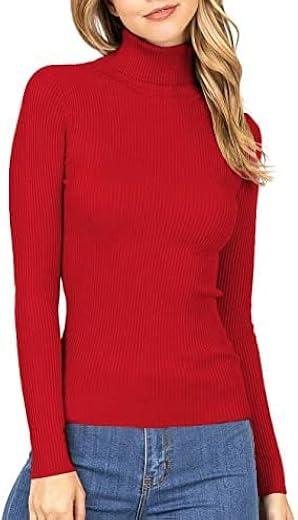 RZLECORT Ribbed Sweatshirt Casual Wear Highneck/Full Sleeves Tops for Women and Girls