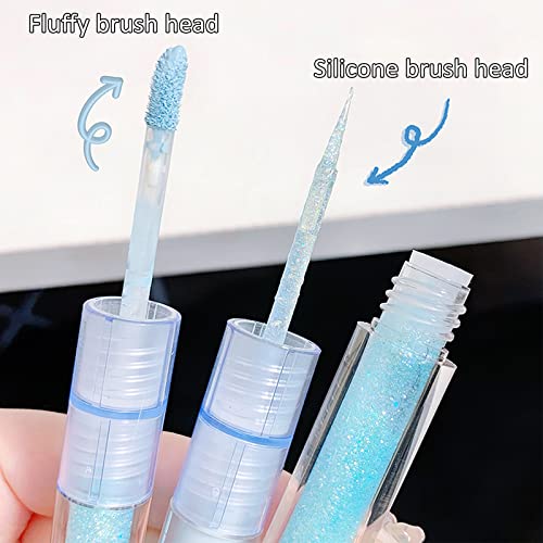 Erinde Liquid Glitter Matte Eyeshadow, Millennium Makeup 2-In-1 Eyelshadow Eye Glitter And Matte Eyeliner Korean Makeup, Loose Glitter Glue For Eye Crystals Christmas Makeup #TOP3