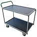 Hemmdal PRO Tischwagen, 2 Etagen – 100 x 60 cm – Kommissionierwagen bis 250 kg – Profi-Etagenwagen mit Gummireifen – spurlos & geräuscharm – ergonomischer Rollwagen mit Bremsen