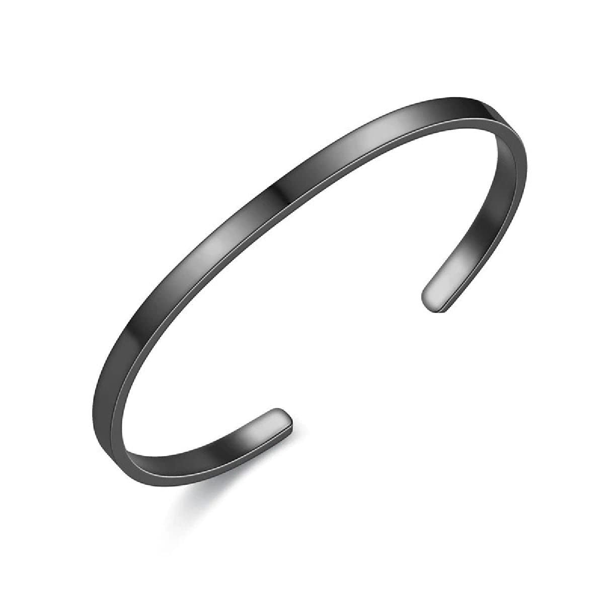 ZIVOM® 5mm Matte Finish 316 Surgical Stainless Steel Cuff Kada Bracelet (Black, Free Size) For Unisex Adult (B09Q83ZT3S) Amazon Price History, Amazon Price Tracker