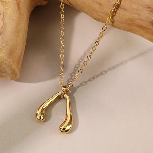 Gold Wishbone Pendant Necklace for Women 14K Gold Plated Classic Wish Bone Pendant Choker Necklace Simple Wishbone Charm Necklace Good Luck Adjustable Chain Trendy Birthday Jewelry Gift for Women3
