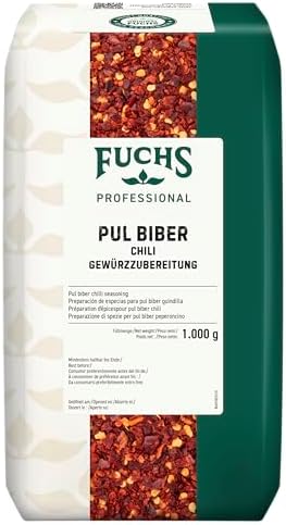 Fuchs Professional - Pul Biber Chili Gewürzzubereitung | 1 kg Beutel | Pikante Schärfe für Döner Kebab, Köfte oder Joghurtsaucen | Für Großverbraucher und Gastronomie