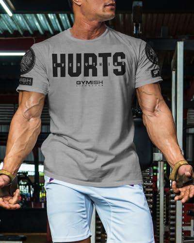 D R DETROIT REBELS Everything Hurts Gym Workout Shirts for Men Motivational Weightlifting T-Shirt3
