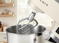 KLAMER Classic Küchenmaschine 1400 W mit 5,5 L Edelstahlschüssel – Ansicht 8
